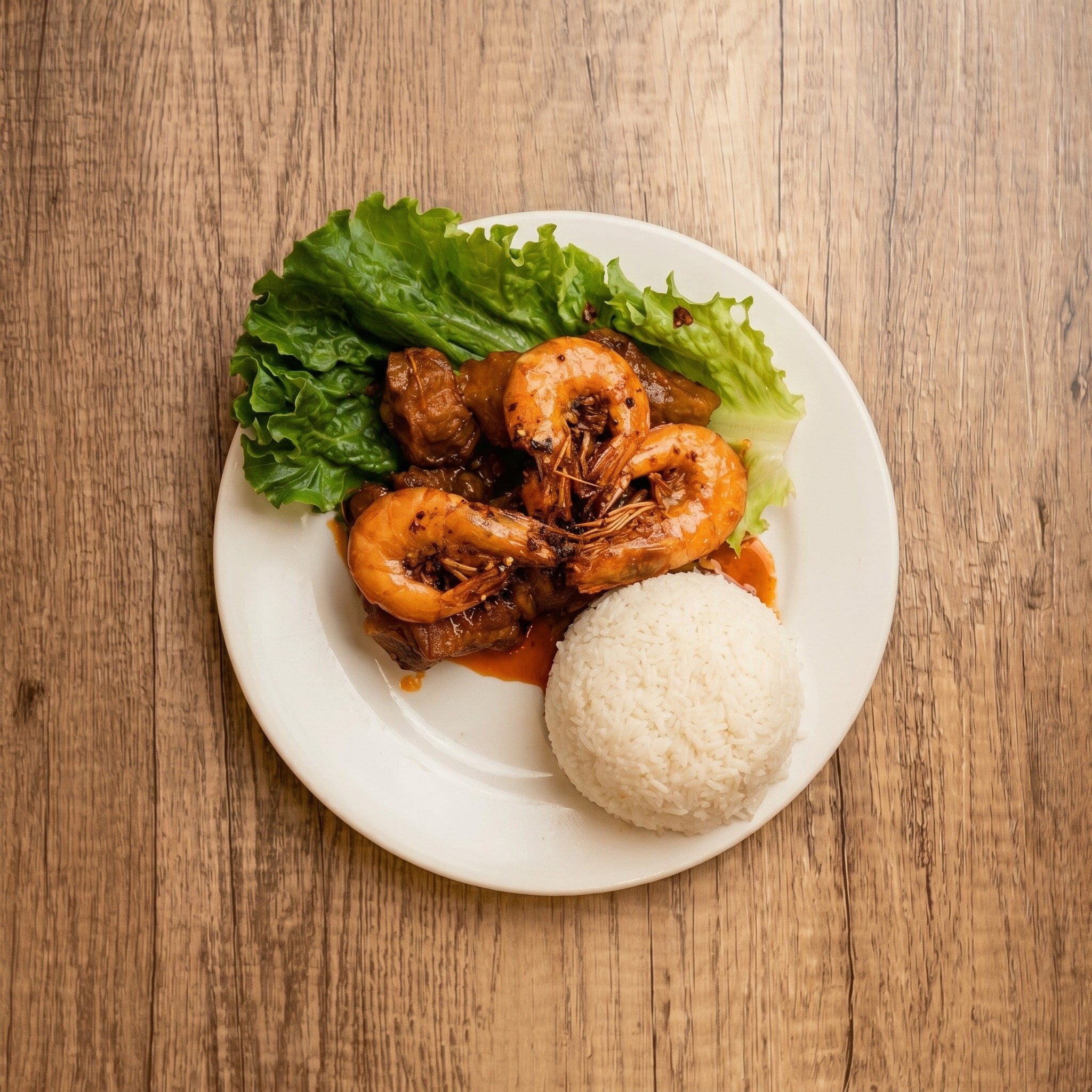 Cơm Sườn Tôm Rim.